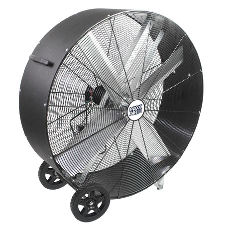 48 in. belt drive barrel fan with durable polyethylene housing in black finish.