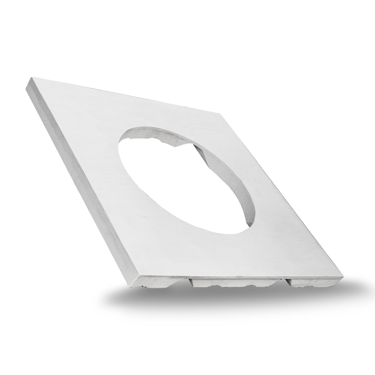 Angled view of the one-piece frame showing the R-panel ridge cutouts.
