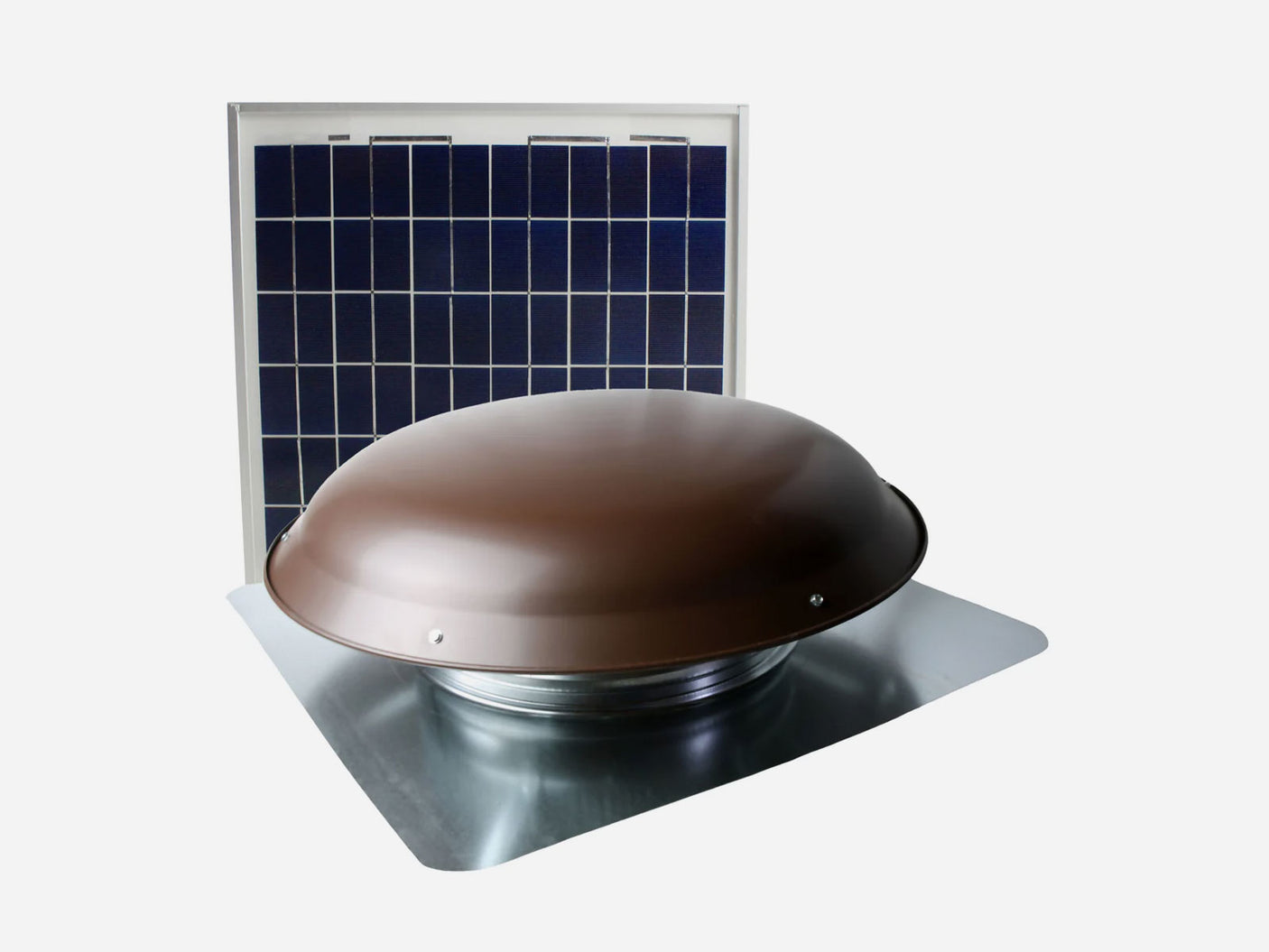 433 CFM Steel Solar Powered Roof Mount Power Attic Ventilators with Panel