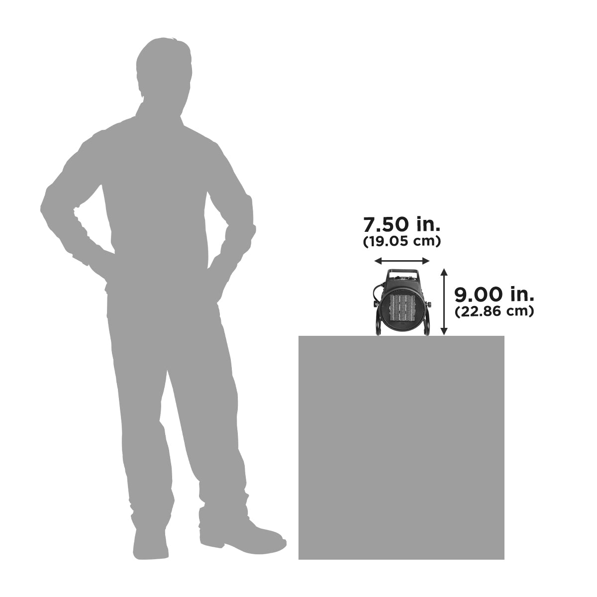 The H1027 is compact at 9 inches tall and 7.5 inches wide.