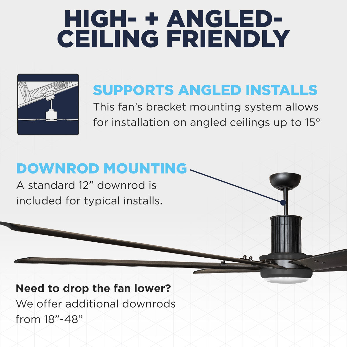 72 In. Indoor 6-Speed Ceiling Fan with Light