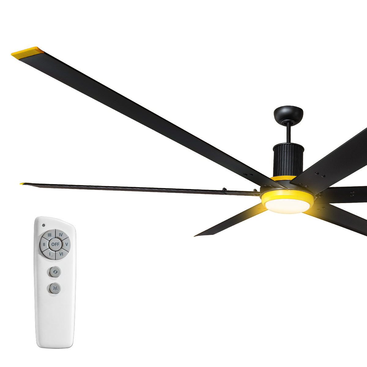 96 In. Indoor 6-Speed Ceiling Fan with Light