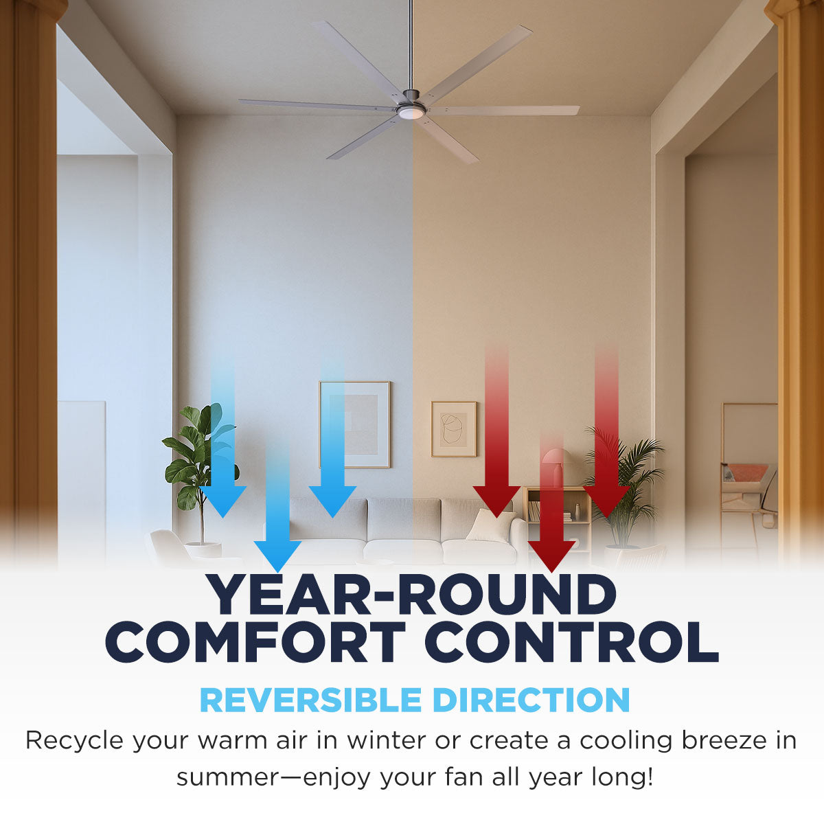 72 In. Indoor 6-Speed Ceiling Fan with Light