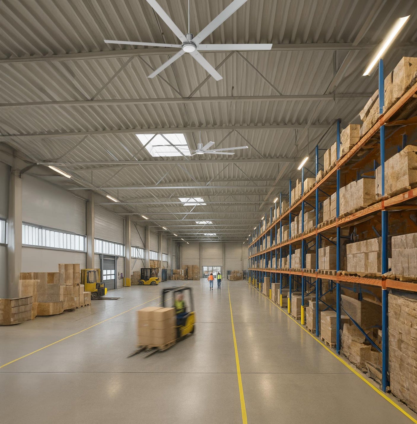 96 In. Indoor 6-Speed Ceiling Fan with Light