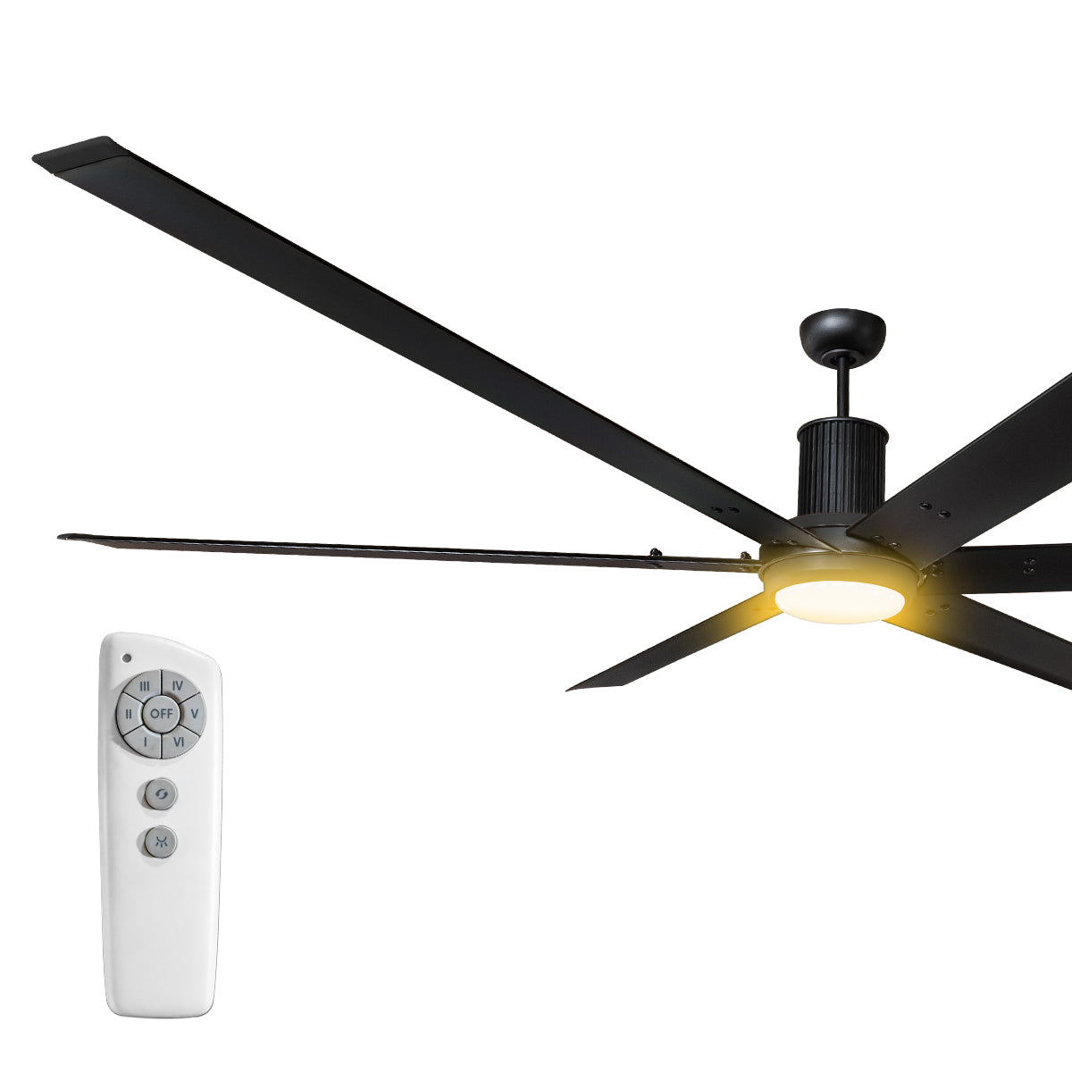 96 In. Indoor 6-Speed Ceiling Fan with Light