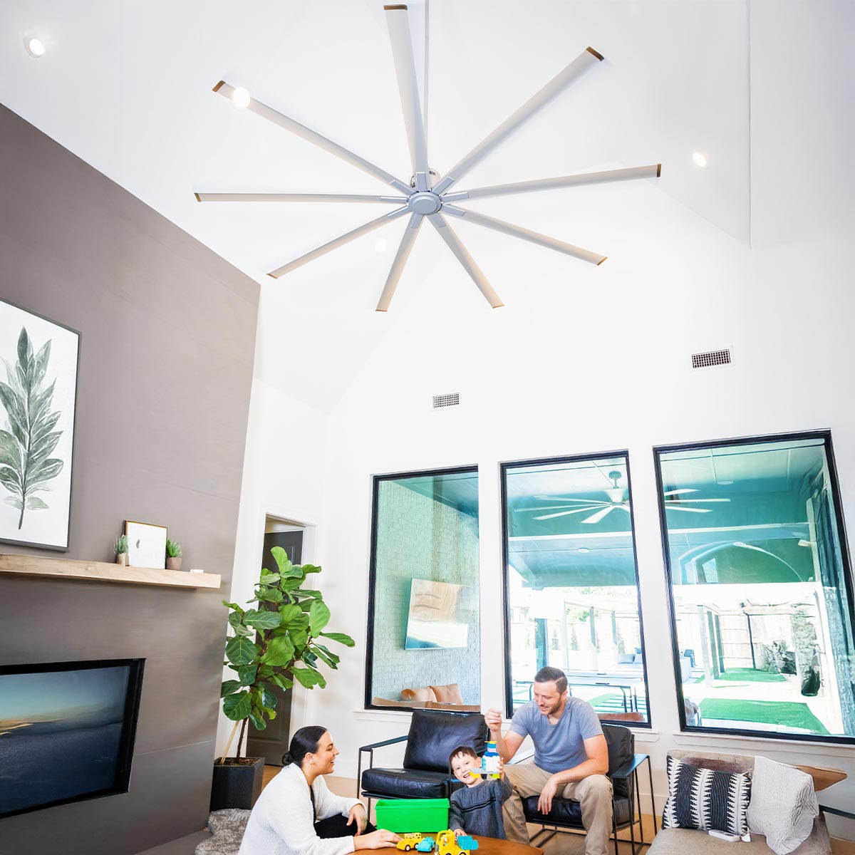 96 In. Indoor 6-Speed Ceiling Fan