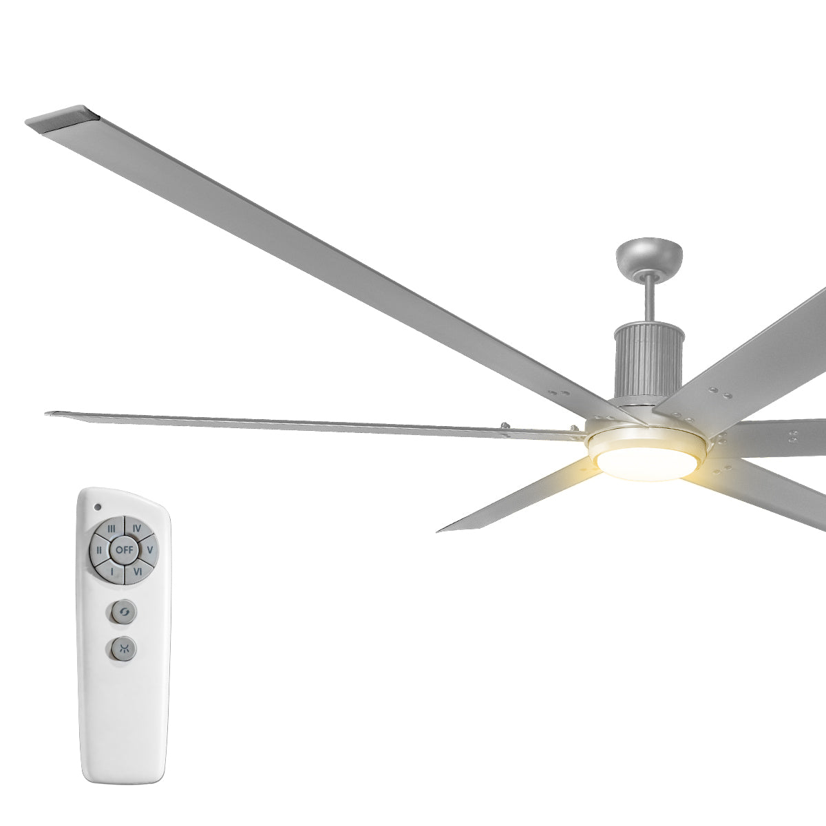 96 In. Indoor 6-Speed Ceiling Fan with Light