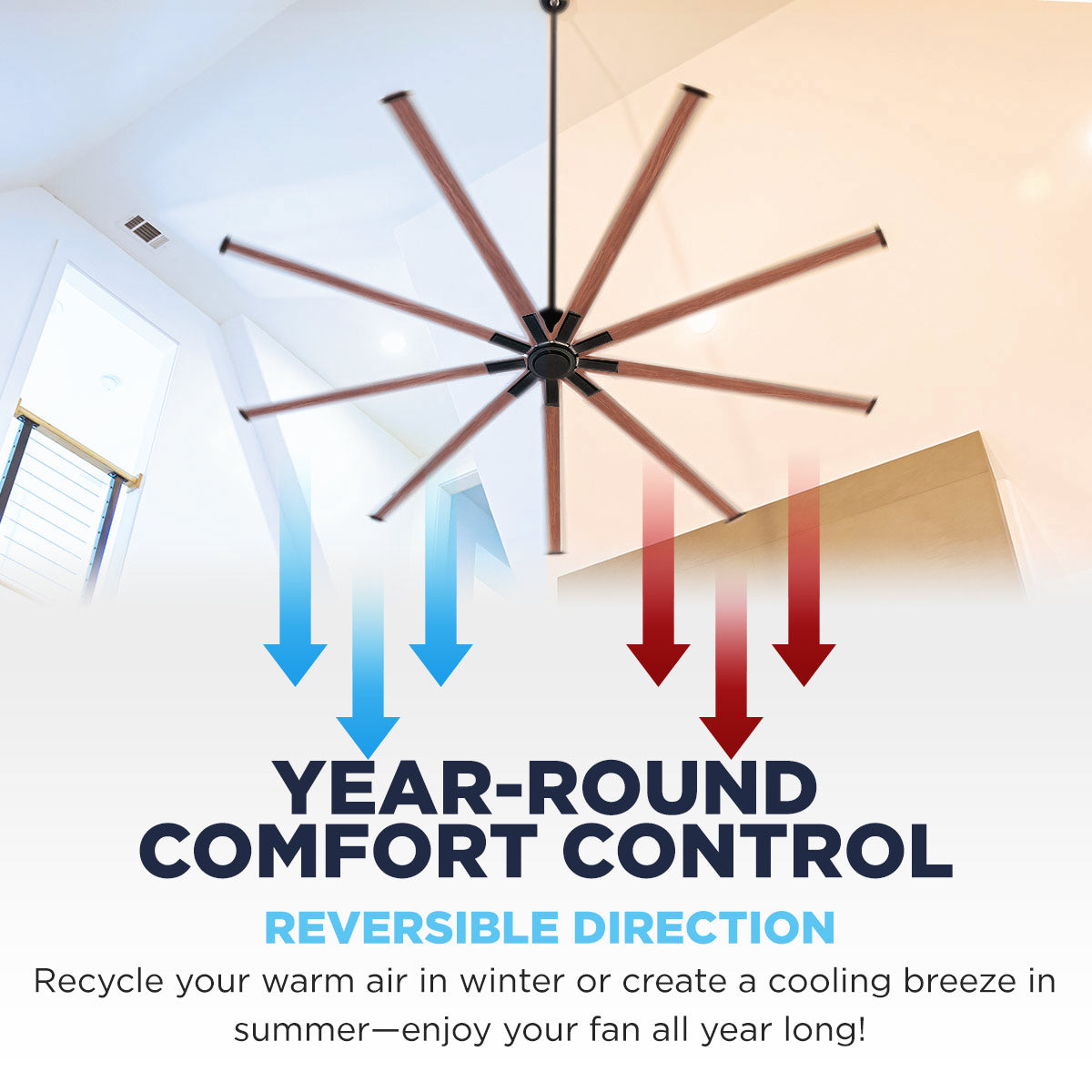 96 In. Indoor 6-Speed Ceiling Fan