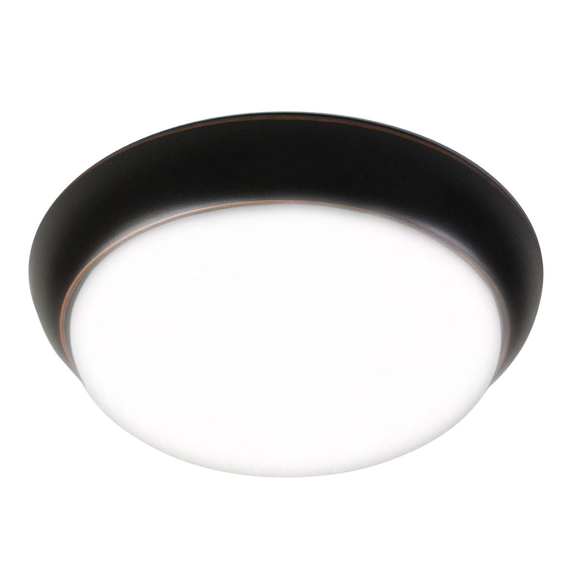 11 in. LED Flush Mount Ceiling Light Fixture with Frosted Glass Shade
