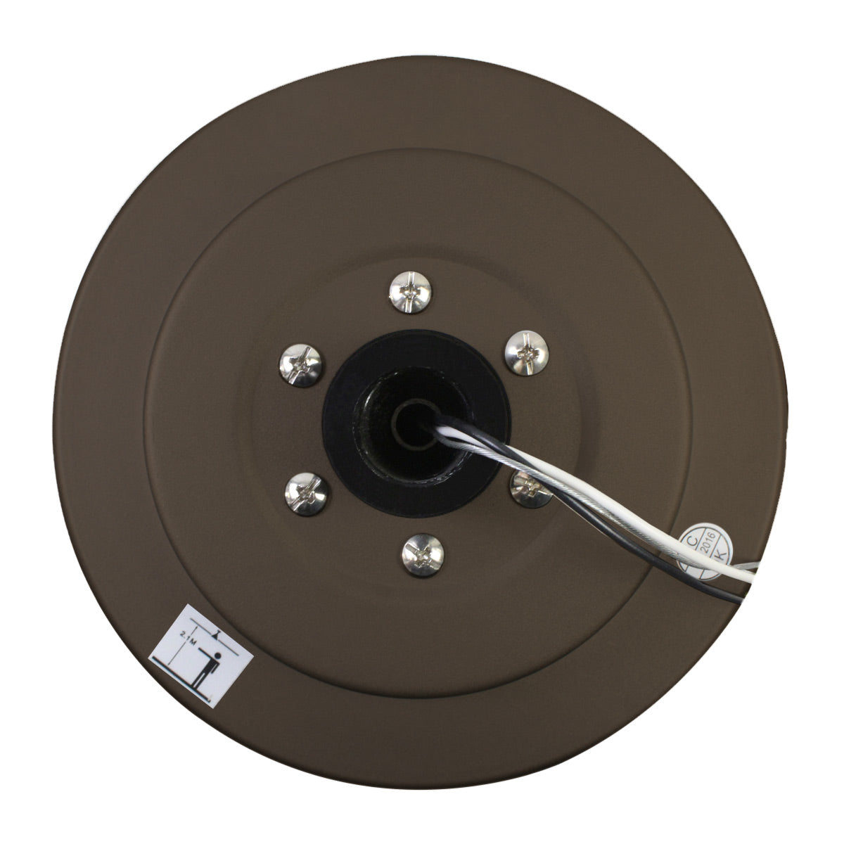 Top view of the ceiling fan motor.