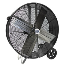  30 in. pro direct drive drum fan with metal housing in black finish.