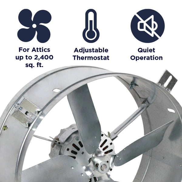 1,600 CFM Gable Mount Power Attic Ventilator – Maxx Air