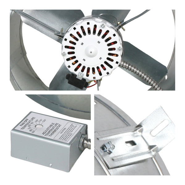 1,650 CFM Gable Mount Power Attic Ventilator – Maxx Air
