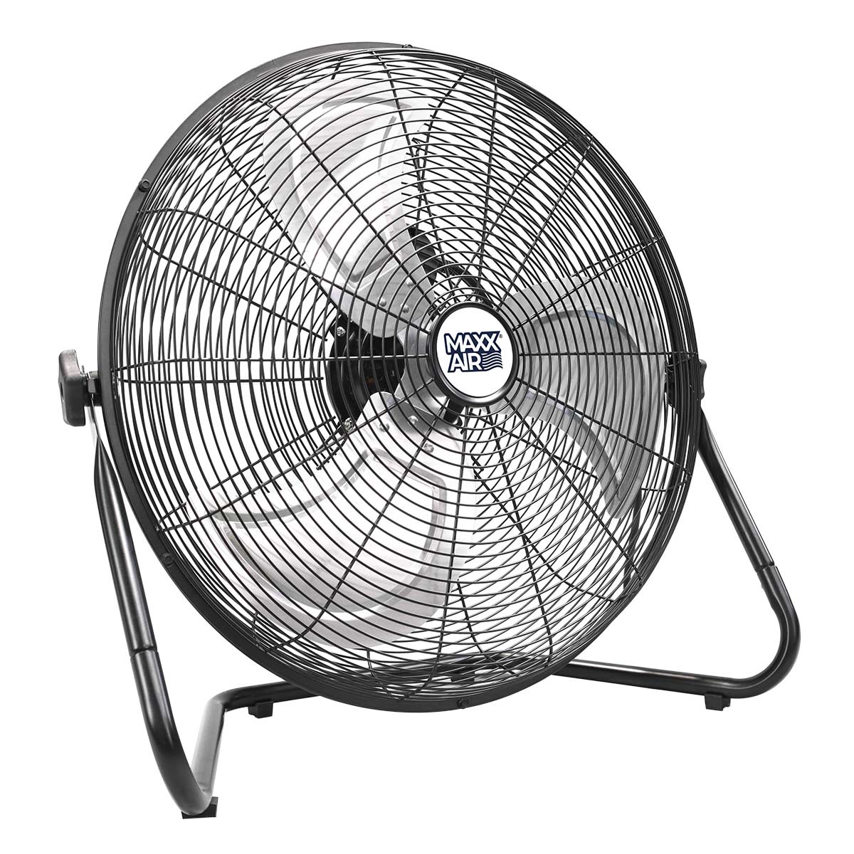 20 in. air circulator fan in powder-coated black finish for ease in cleaning.