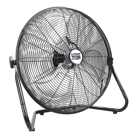 20 in. air circulator fan in powder-coated black finish for ease in cleaning.