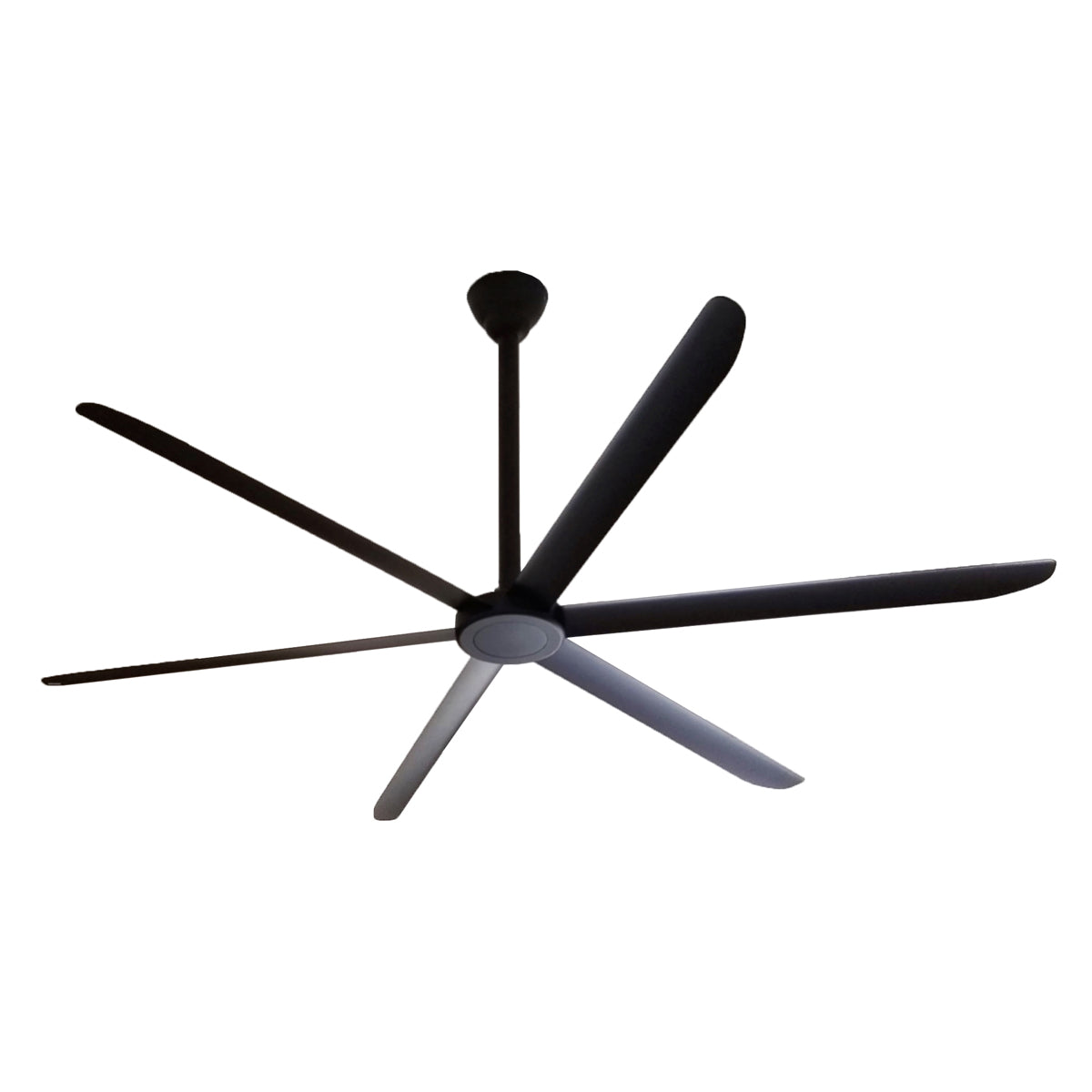 108 in. diameter high CFM ceiling fan in black finish.