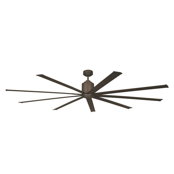 Large diameter 96 in. industrial ceiling fan in oil-rubbed bronze finish.