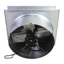 Back view of the exhaust fan showing the safety grille and fan blade for powerful airflow. 
