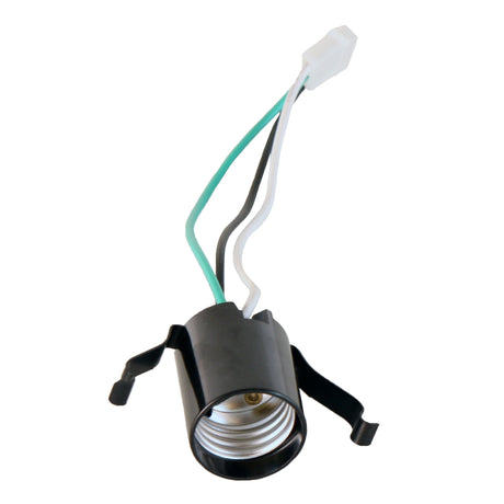 Lamp holder with plug-in wiring.