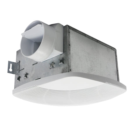50 CFM non-lighted MS Series bath fan with 4 in. duct collar.