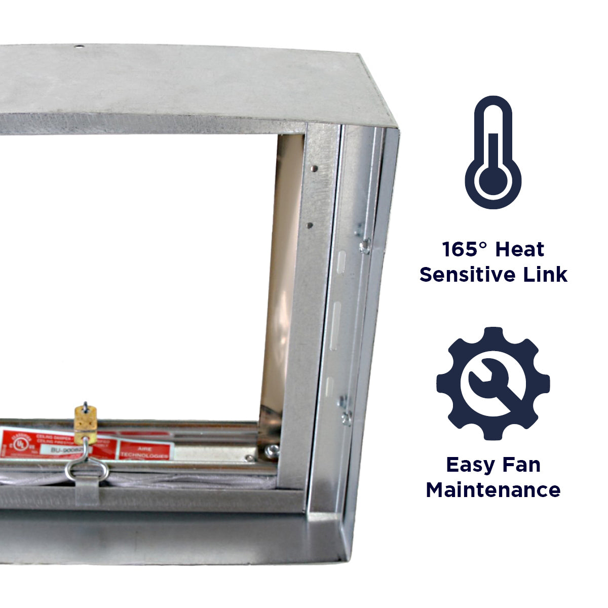 Features of the NXSRD include a heat sensitive link and easy fan maintenance.