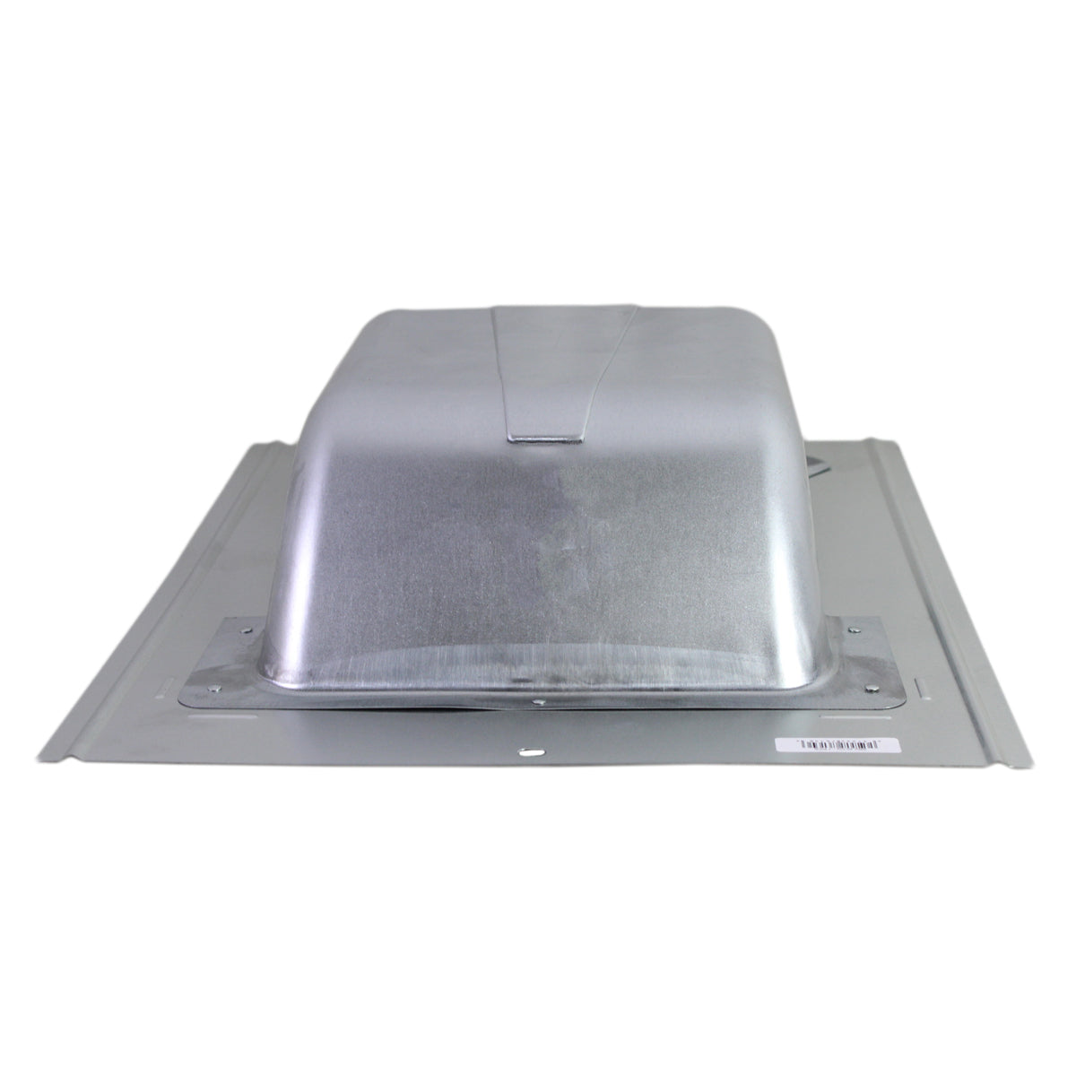 Back view of the slant back vent in mill finish.