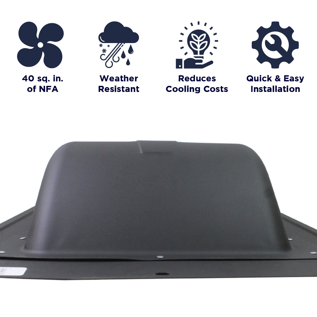 Features of the SBV 40 series includes 40 sq. inches of net free air, weather resistant construction, reduction of cooling costs, and quick and easy install.