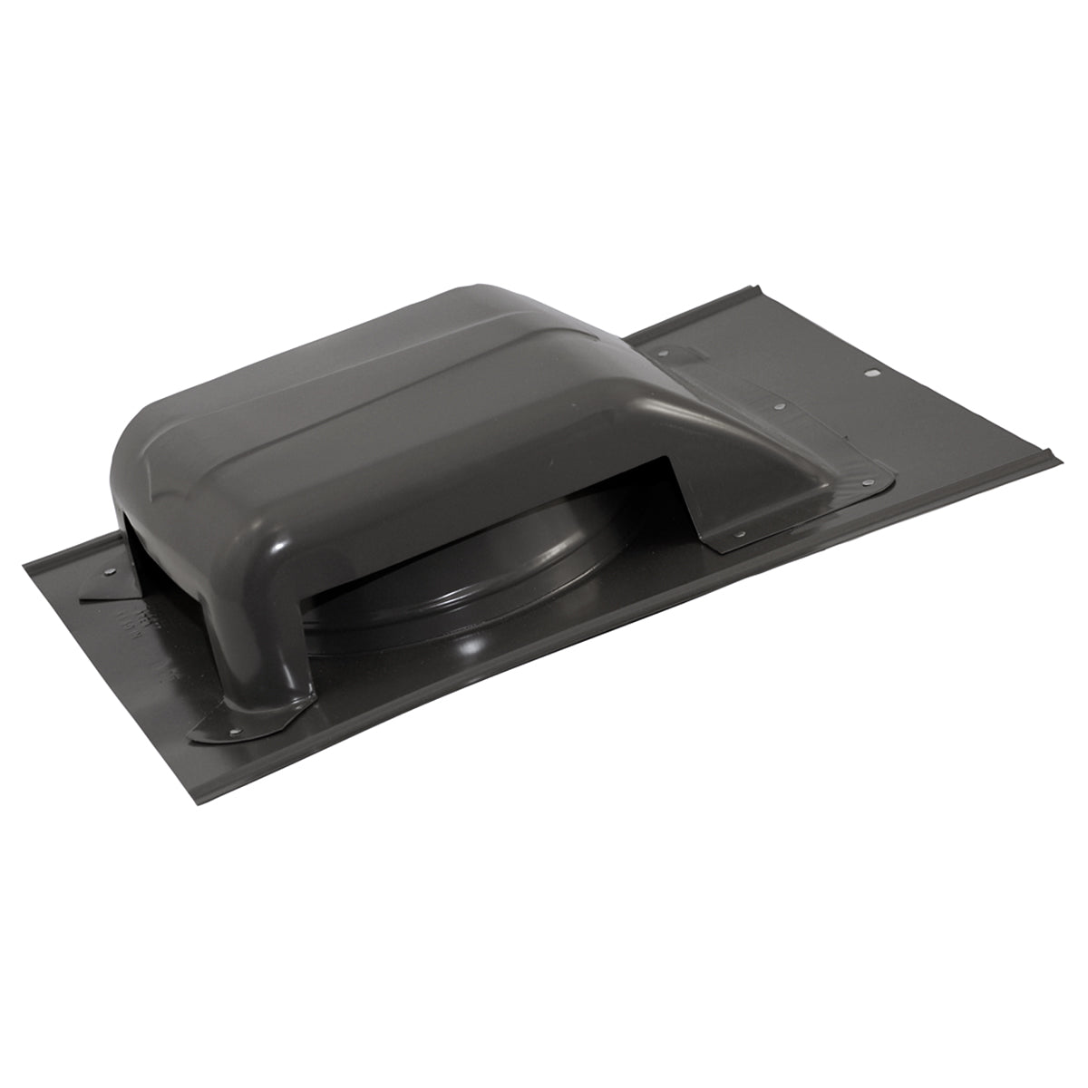 Angled view of the SBV 40 GV static vent in weathered gray finish.