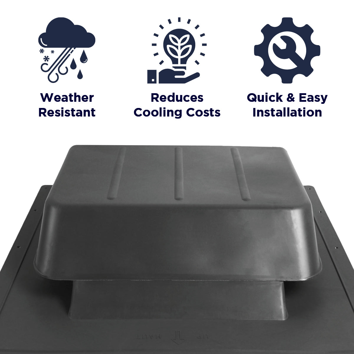 Features of the SBV 61 slant back vent includes weather resistant construction, reduction of cooling costs, and a quick and easy install.