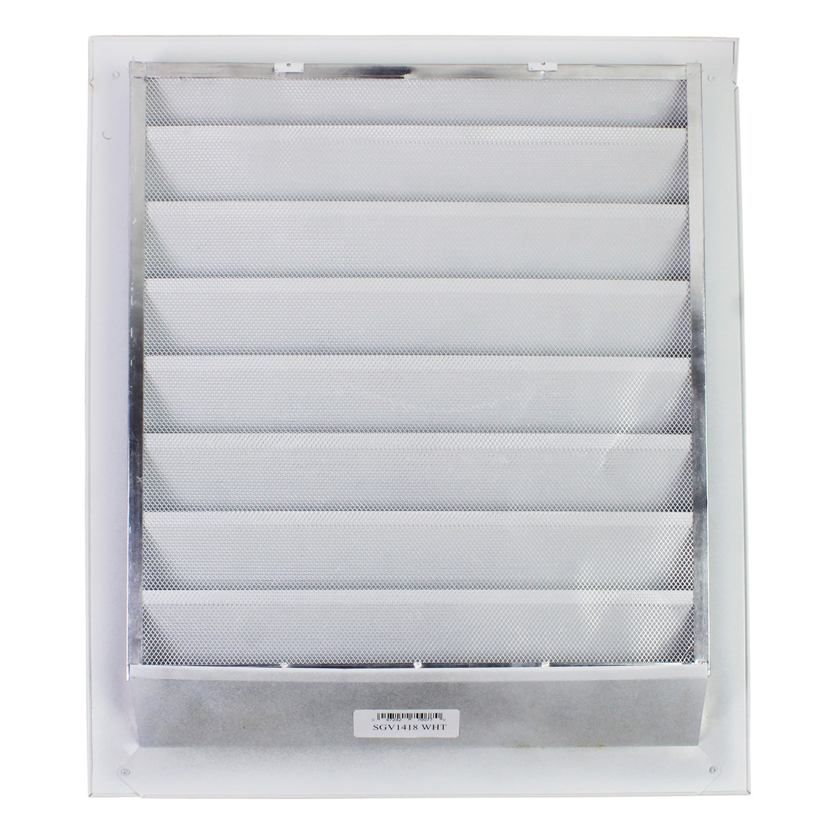Back view of the gable vent with mesh screen.