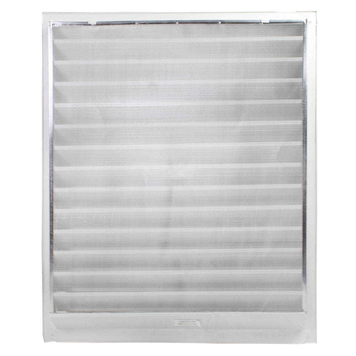 Back view of the wall louver with mesh screen.