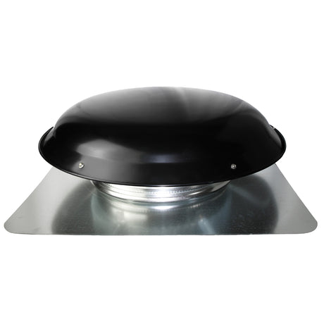 Front view of the static vent in black finish.