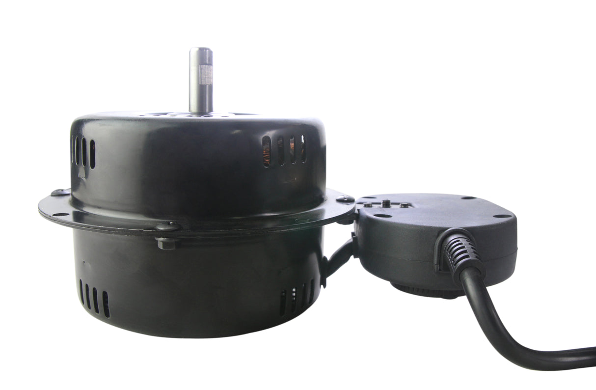 Left side profile view of the vented motor.