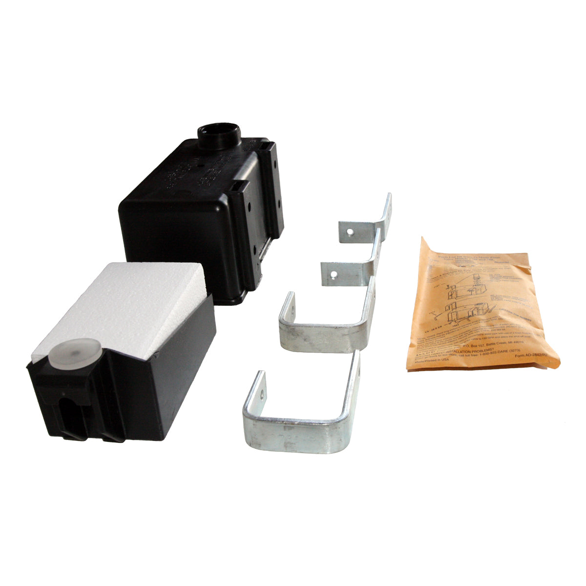Front view of float valve kit.