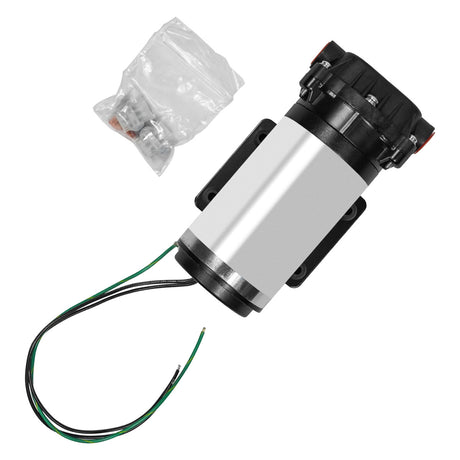 180 PSI mid-pressure misting fan pump with included fittings.