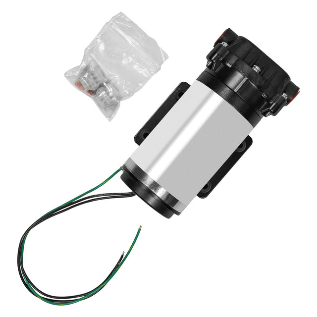 180 PSI mid-pressure misting fan pump with included fittings.