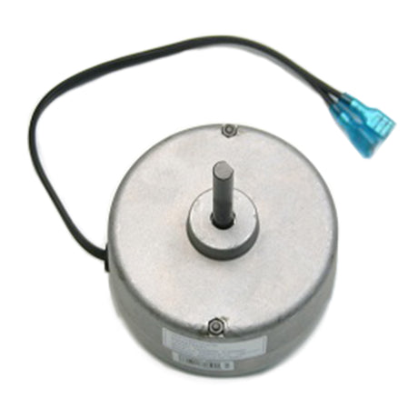 Angled view of the DC motor with quick connect clips.