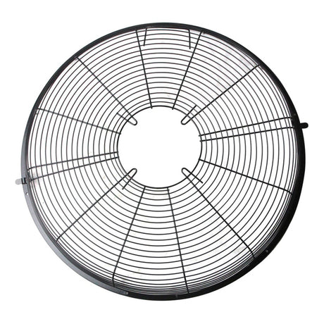 Rear grille with carry handle in powder-coated finish.