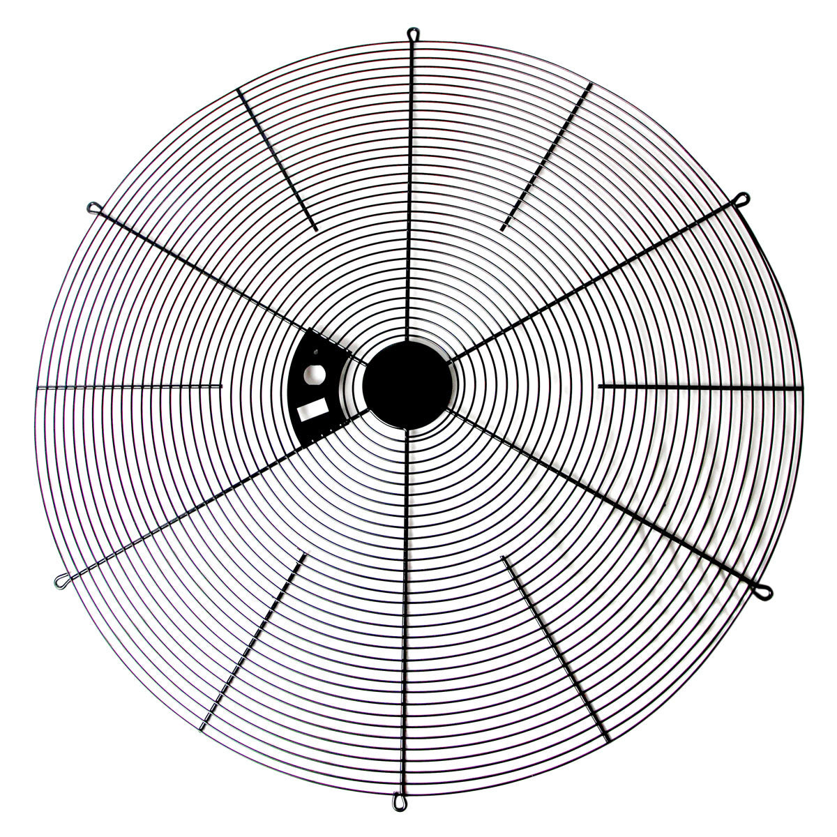 Front of rear grille for barrel fans.