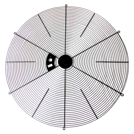 Front of rear grille for barrel fans.