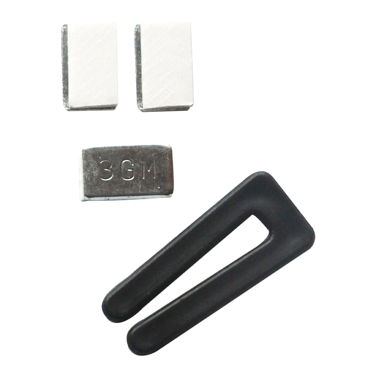 Full kit pictured, including balancing weights and test clip.