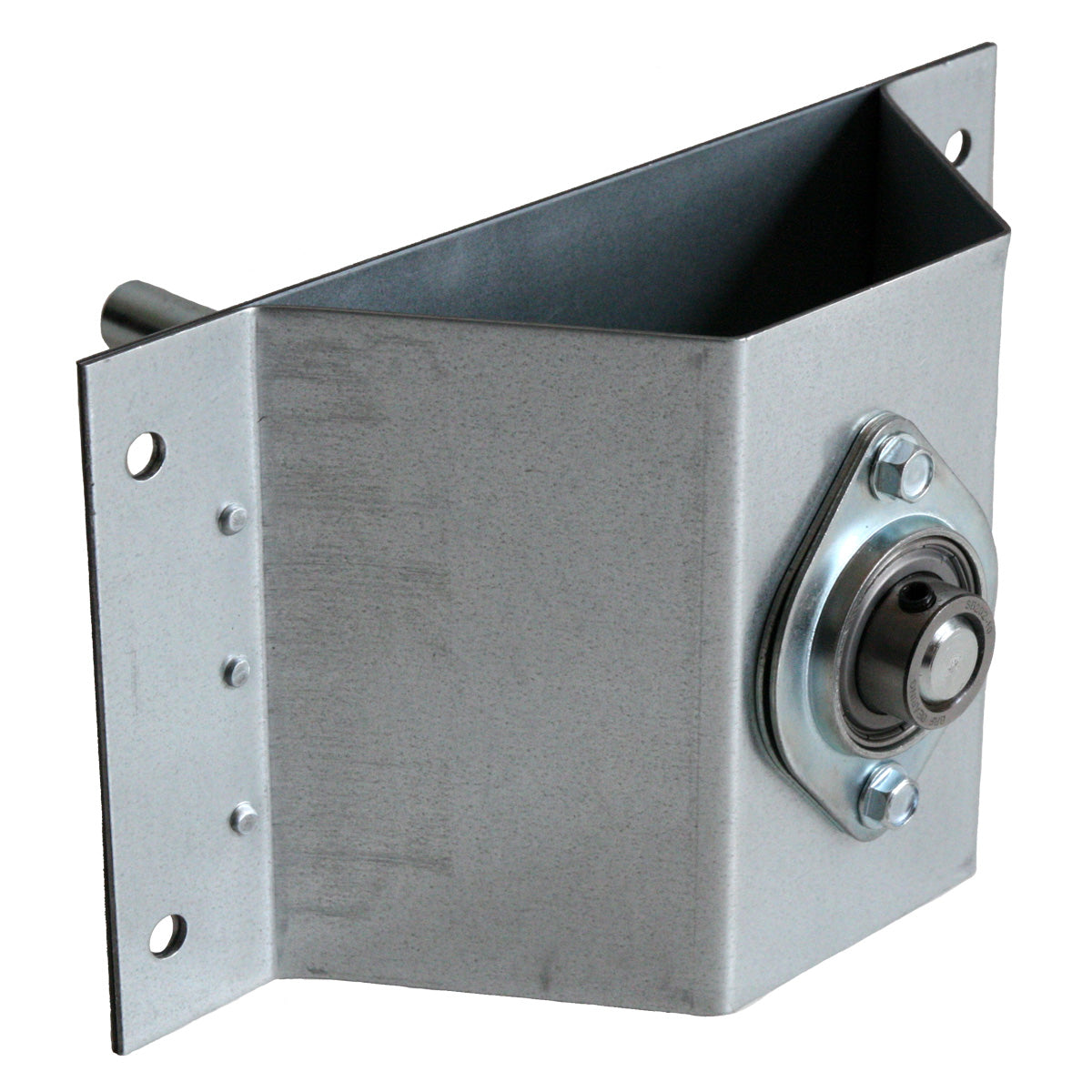Back of plate with pre-drilled holes for mounting to the motor struts.