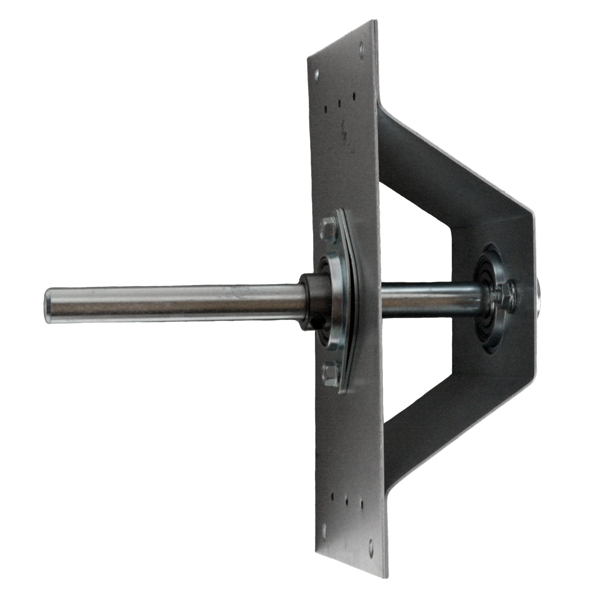 Top view of plate for belt drive barrel fans.