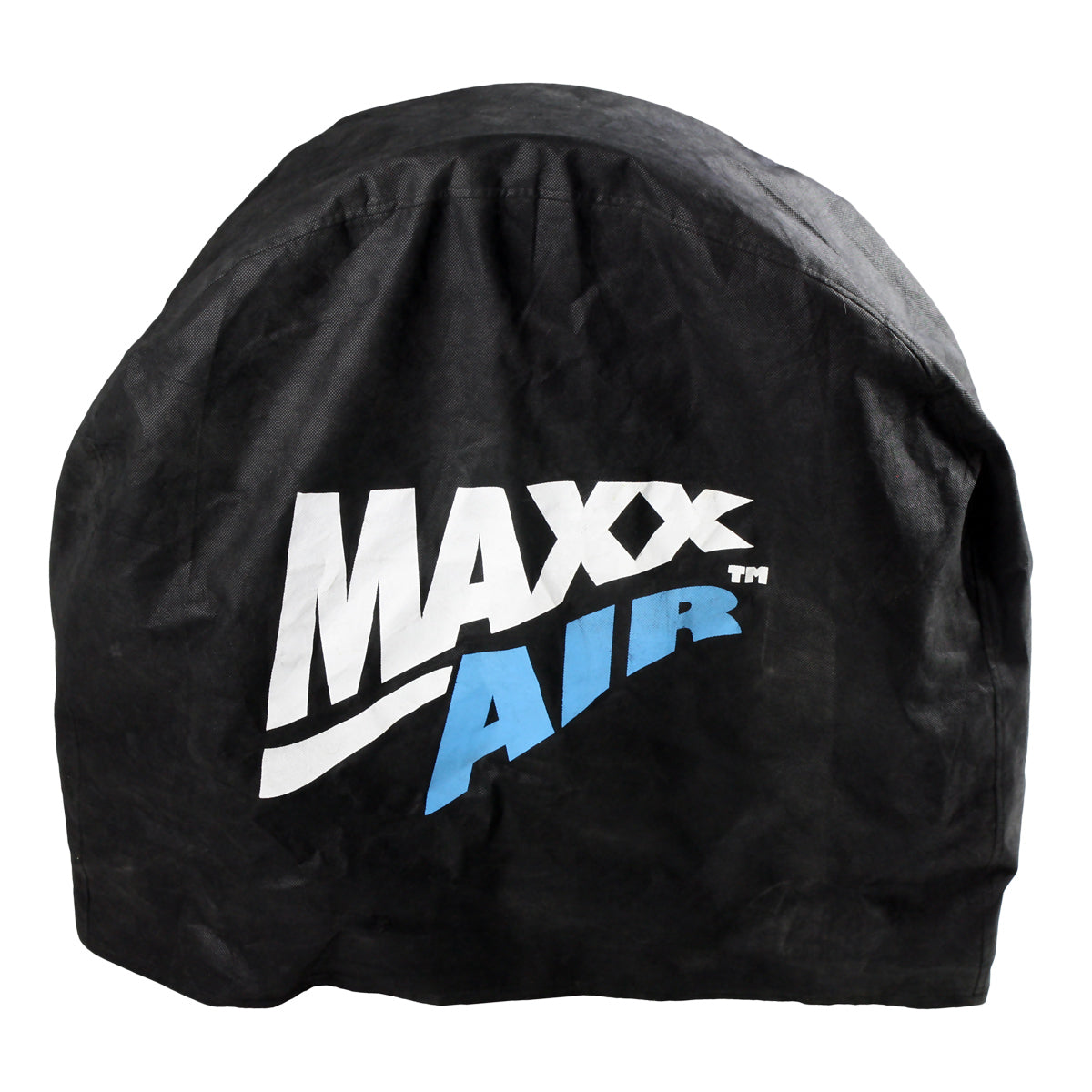 Front view of the XXBF24COVERBLK showing the printed old style Maxx Air logo.