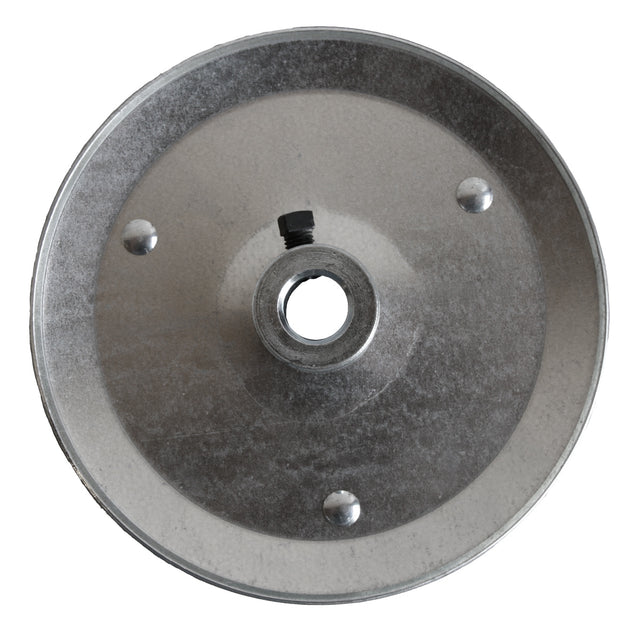 Front of pulley with set screw.