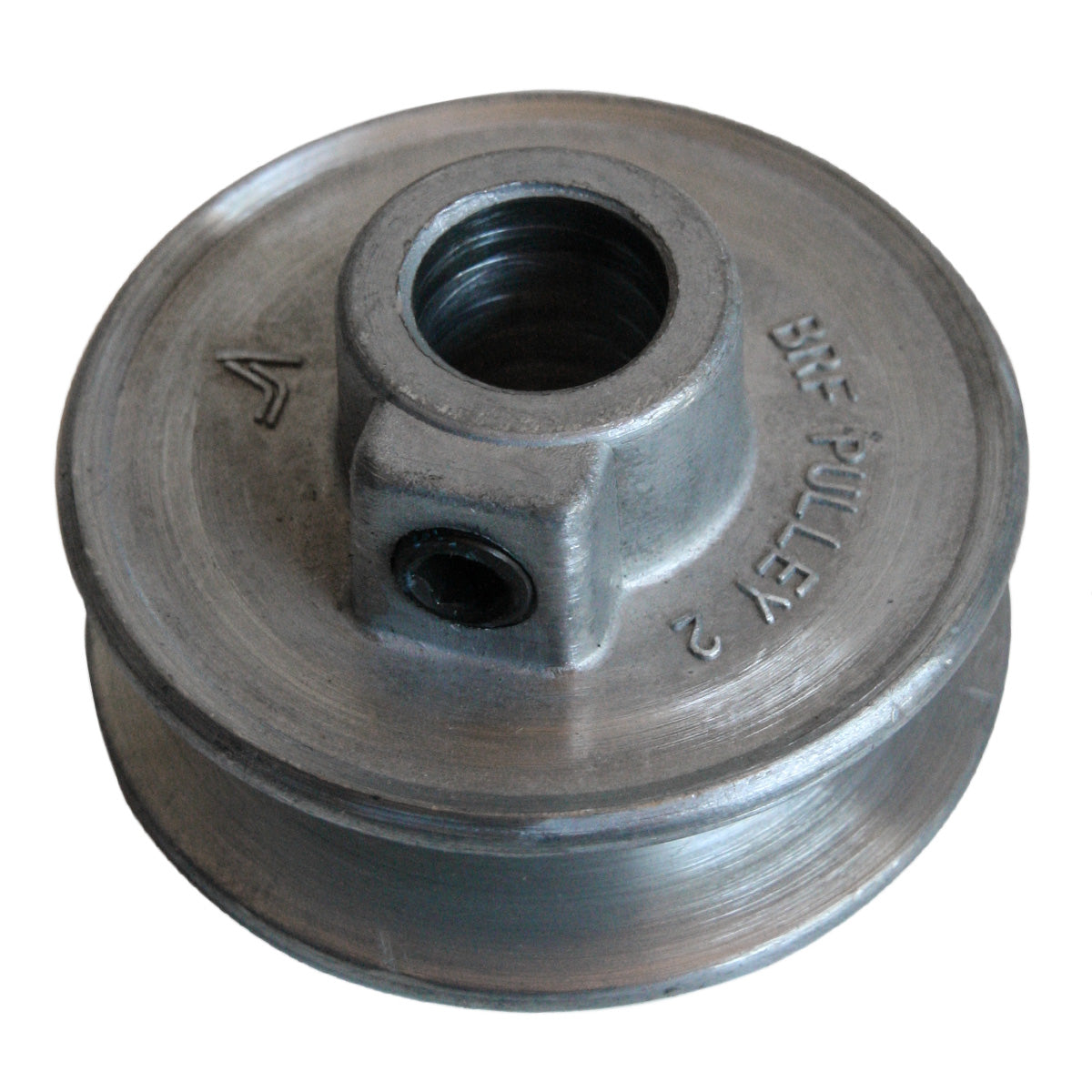 Side of barrel fan pulley.