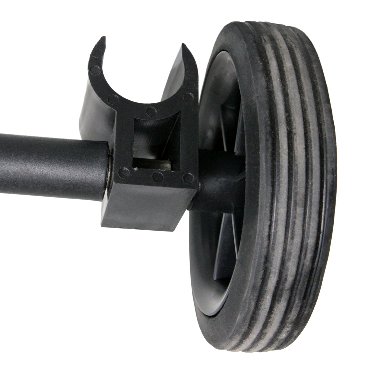 Detailed close-up of snap-on attachment.