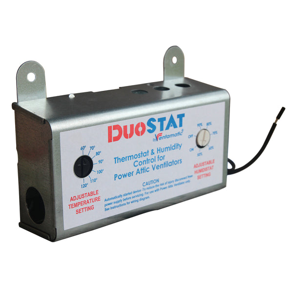 Dual Thermostat/Humidistat Control for Power Attic Ventilators – Maxx Air