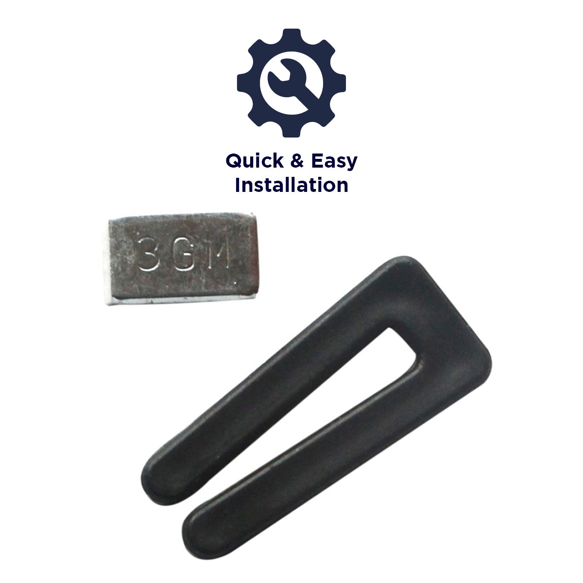 The XXICFBALANCEKIT adheres easily to blades with pre-applied adhesive strips.