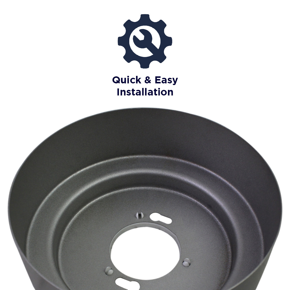 The XXICFBRKTCOVR installs quickly using only screws.